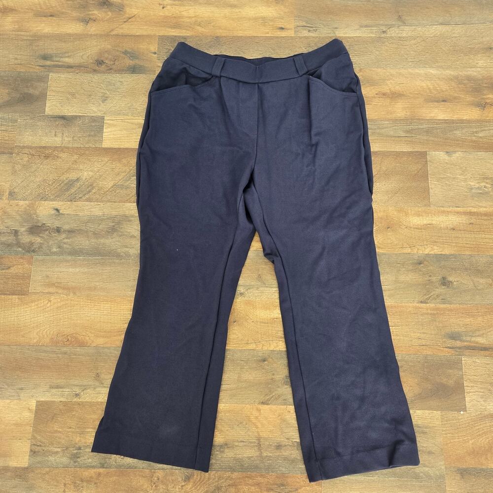 New York & Company Women's Navy Blue Capri Dress Pants Pull On NWOT Size L